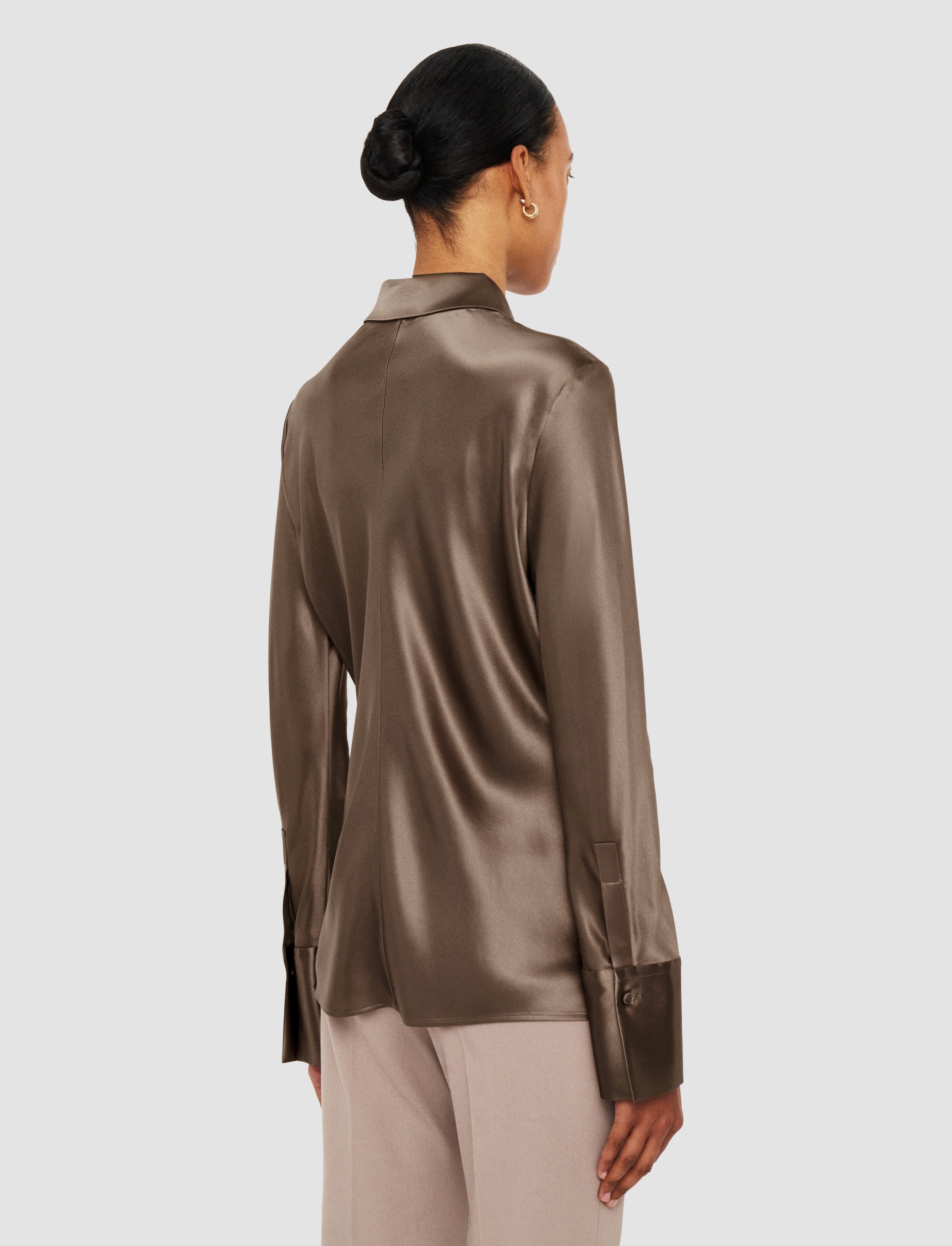 Brunel Silk Satin Blouse - 4