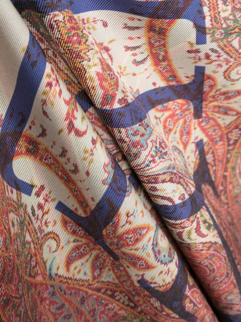Fancy graphic-print silk scarf 3