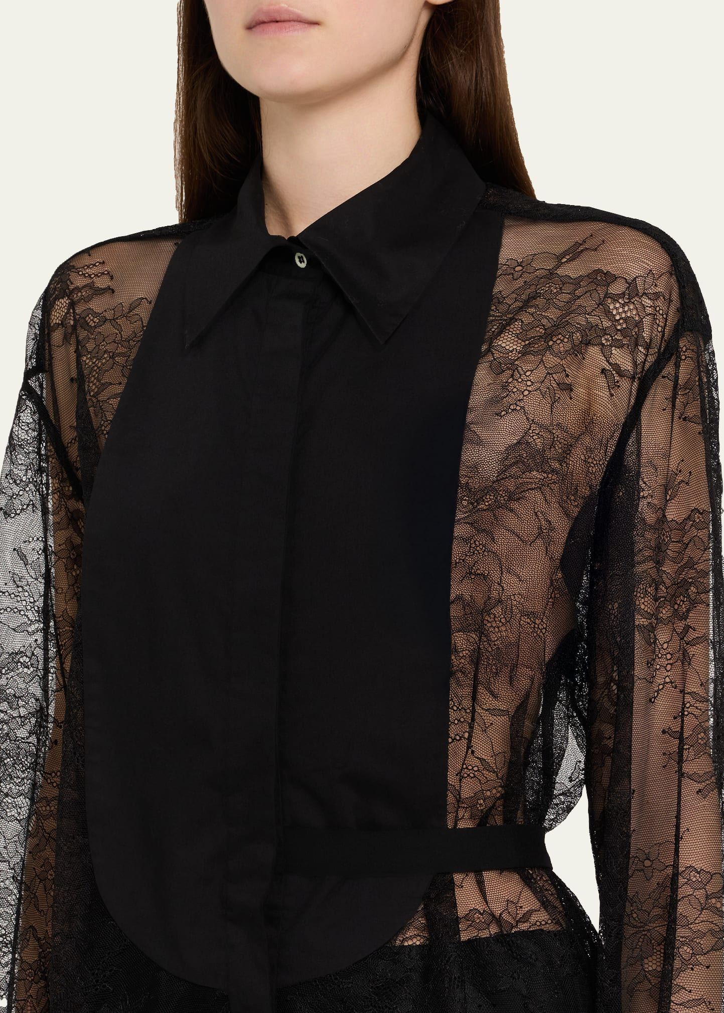 Lace Tuxedo Shirt - 5