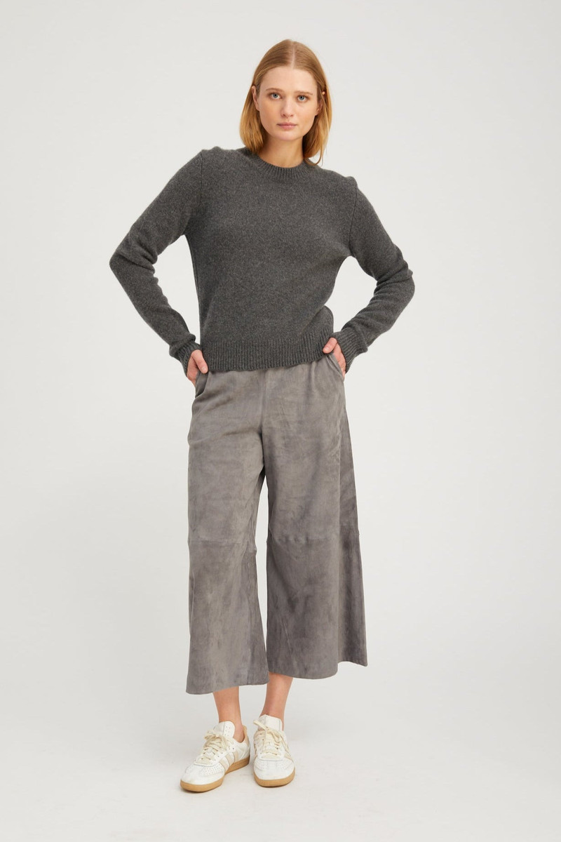 SPRWMN GREY SUEDE CULOTTE outlook