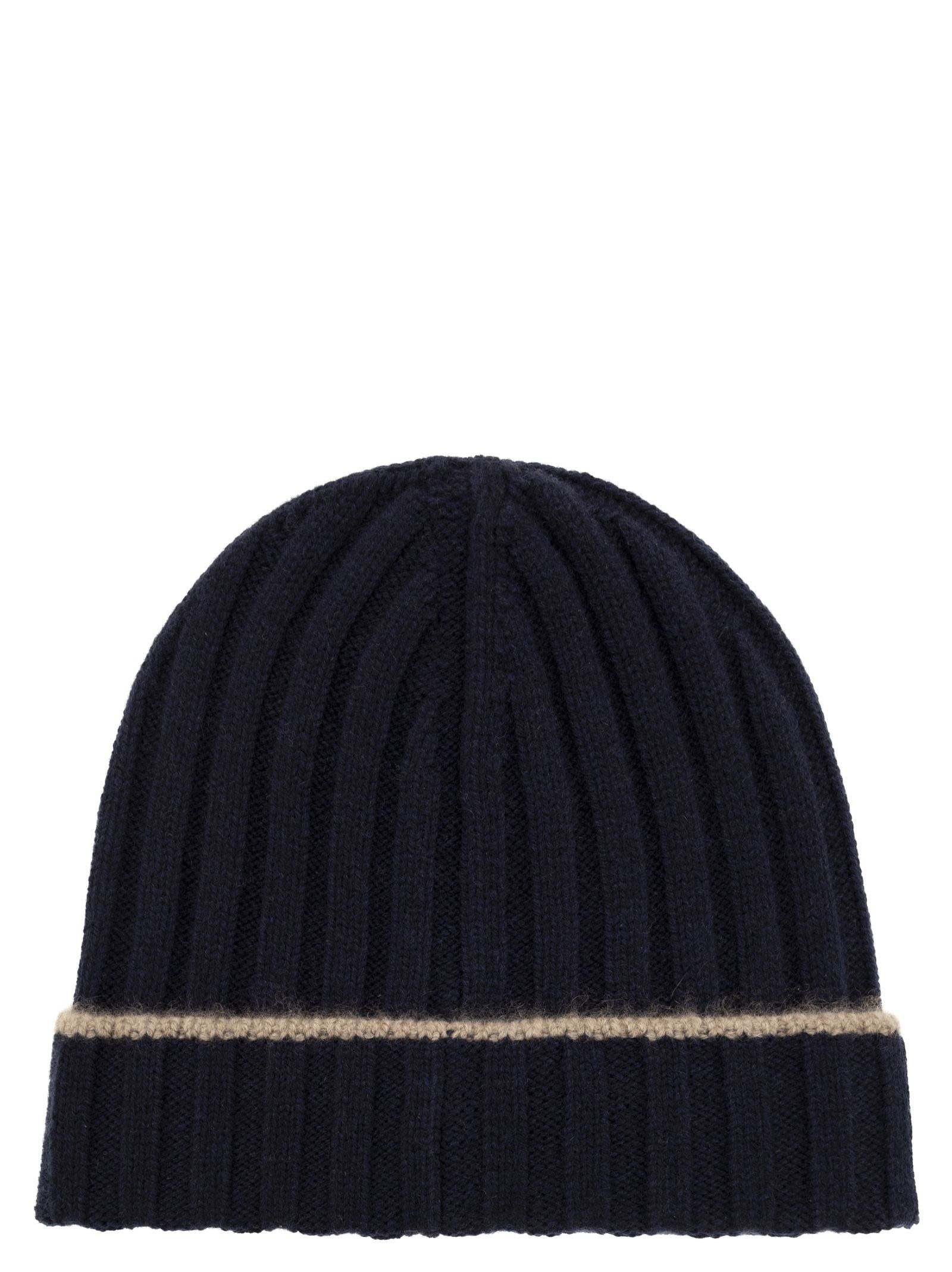 Brunello Cucinelli Men English Rib Cashmere Knit Beanie - 2