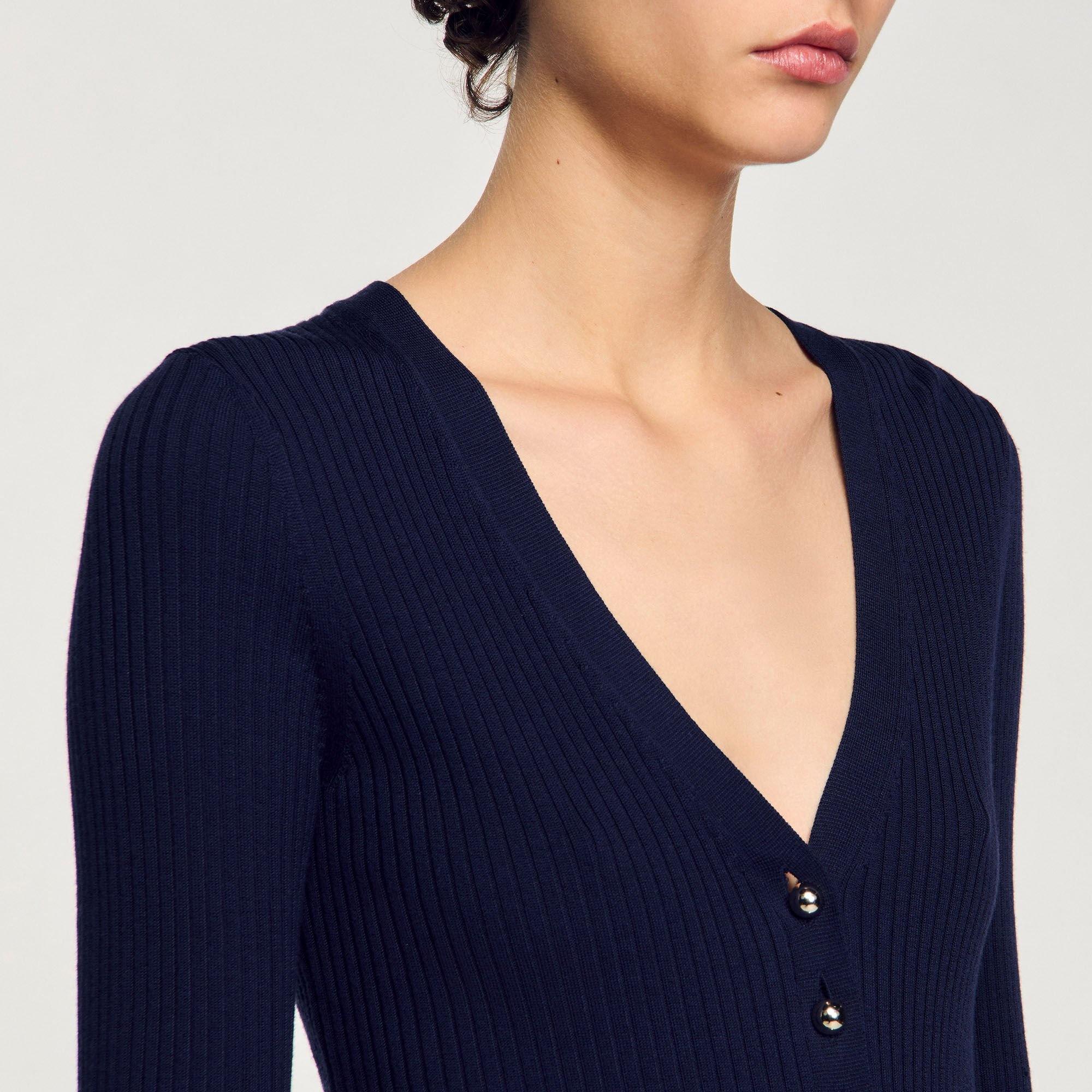 RIB KNIT CARDIGAN - 3