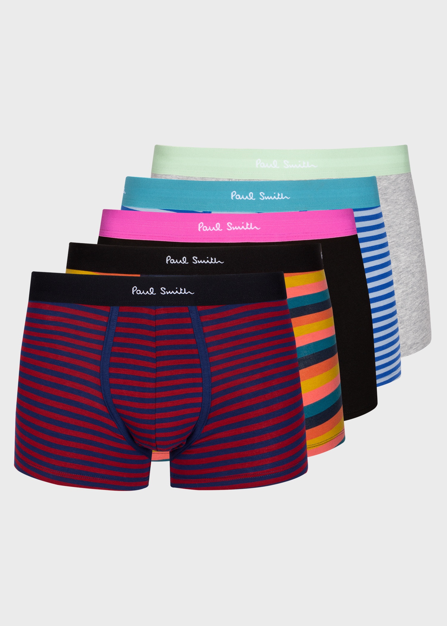 Colour Band 'Artist Stripe' Mixed Boxer Briefs Five Pack - 1