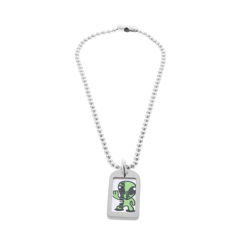 Darling Hi There Necklace  in Silver/green 1