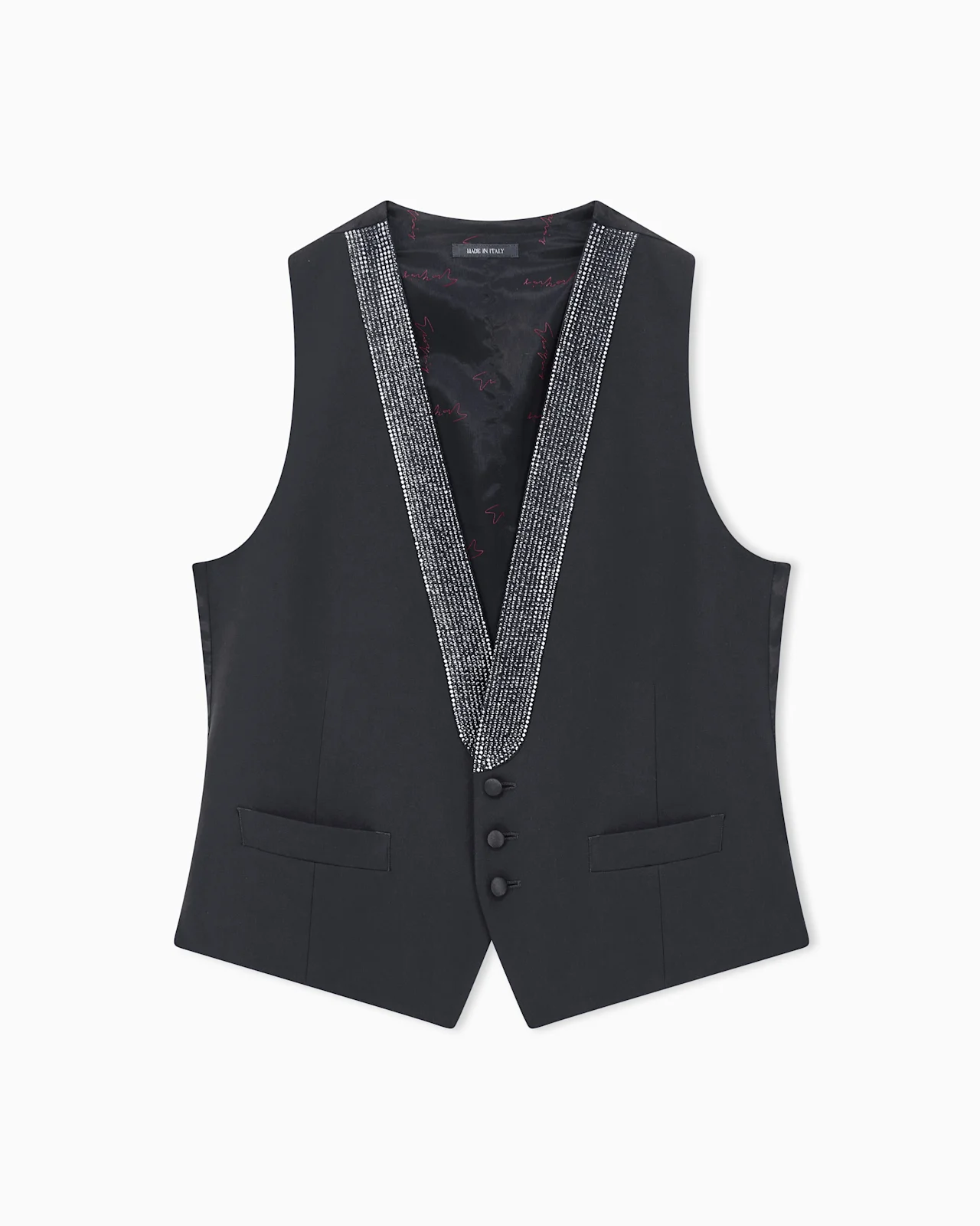 WAISTCOAT GIORGIO'S REGULAR FIT IN PURE VIRGIN WOOL CREPE - 1