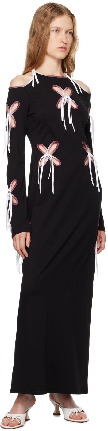 J. Kim Black Yin Yang Midi Dress - 4