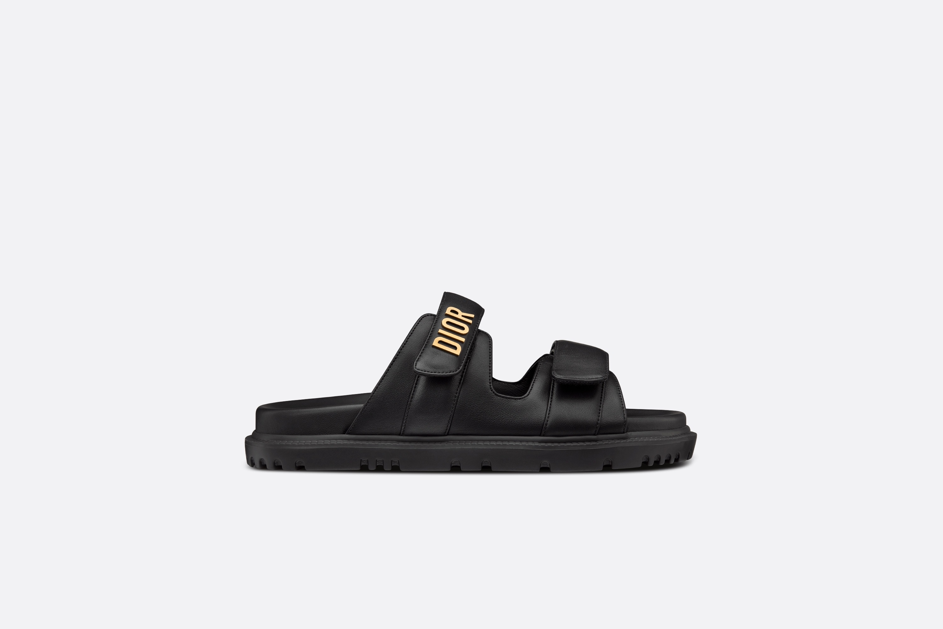 サンダル・ミュール Dior Dioract Fabric Sandals With Dior Oblique Motif Dioract Sandal Cotton Embroidered with Deep Blue Dior