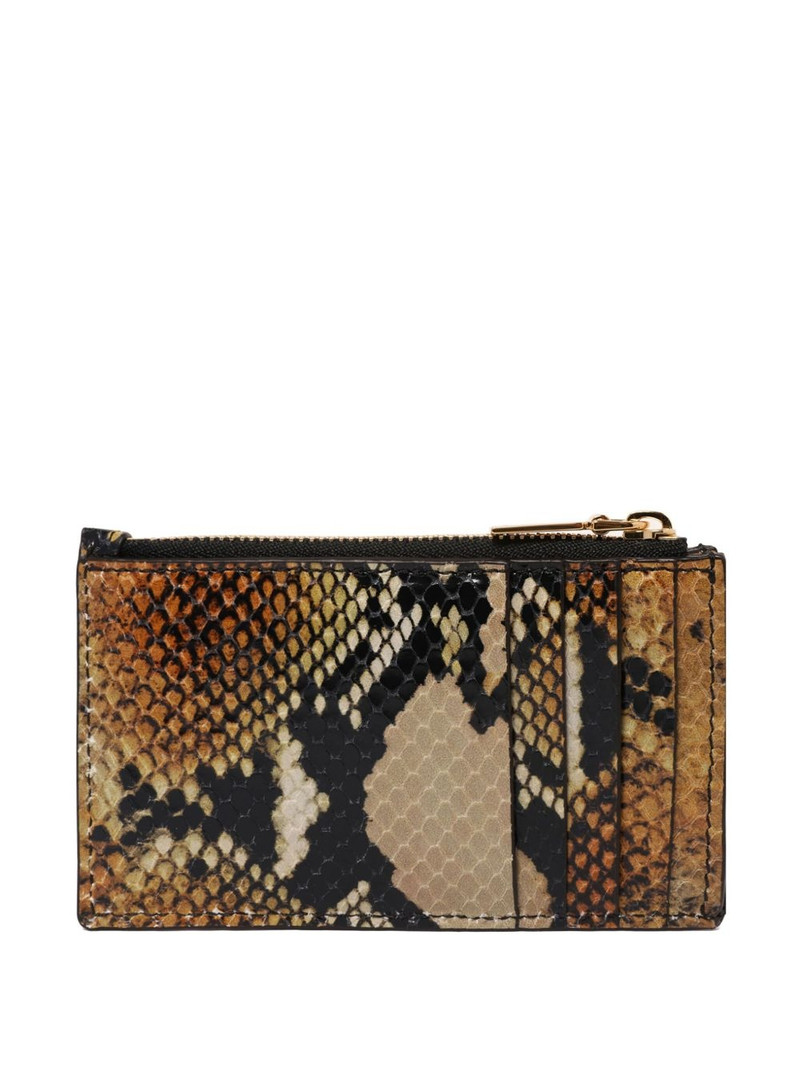 snakeskin-pattern zip cardholder 1