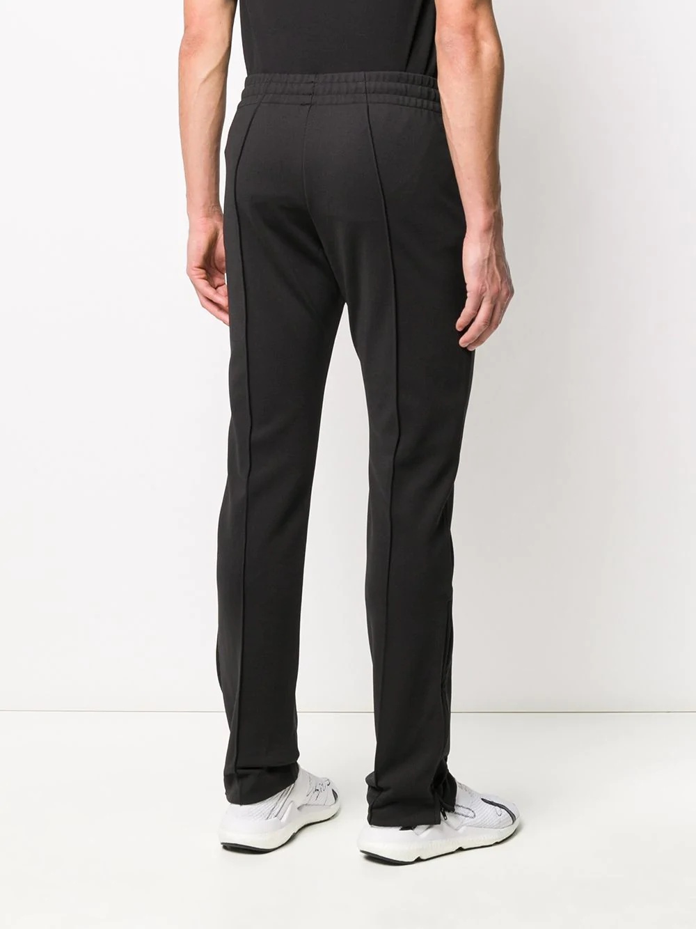 straight leg elasticated trousers - 4