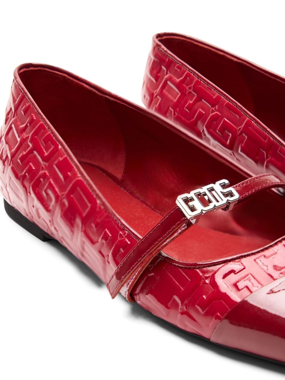 monogram-print ballerinas - 4