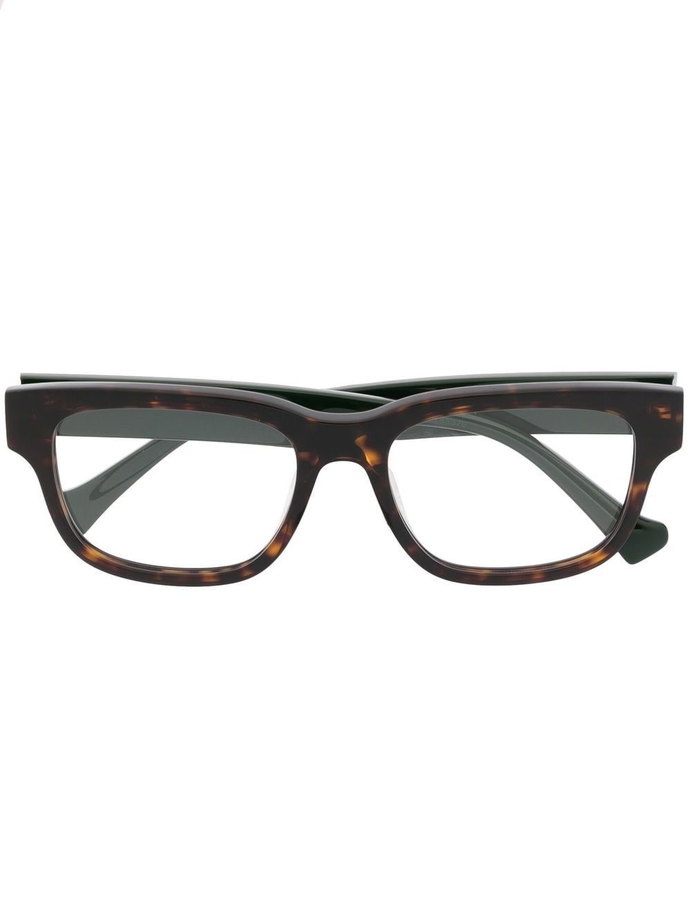 tortoiseshell logo-engraved glasses - 1
