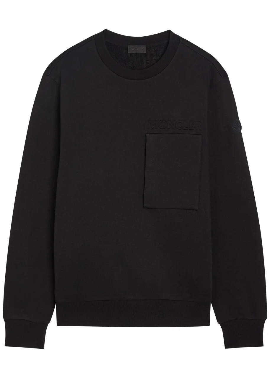 Moncler Embossed-logo Cotton Sweatshirt - 1