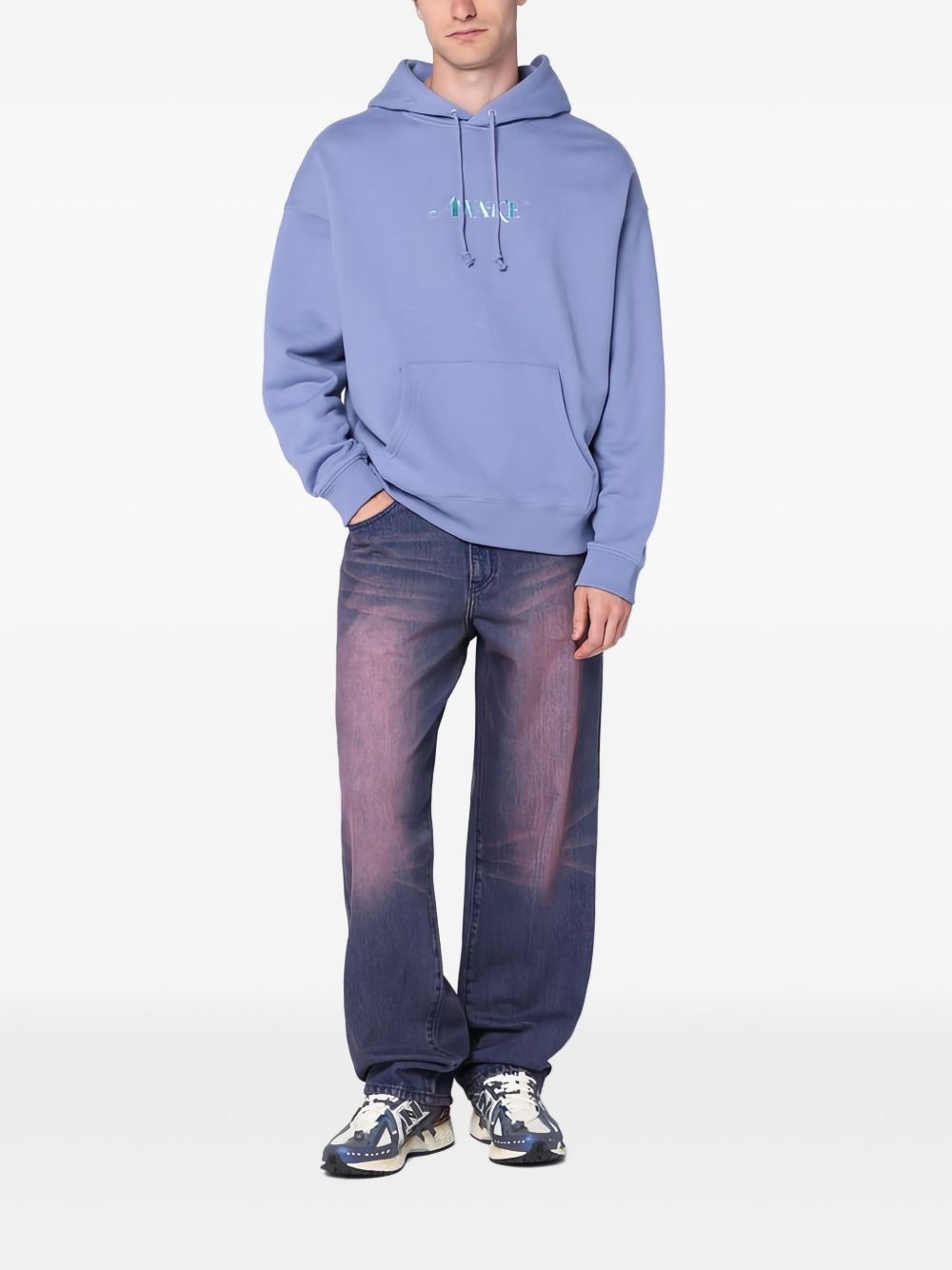logo-embroidered hoodie - 2