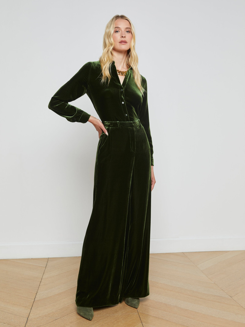 L'AGENCE Pilar Velvet Pant outlook