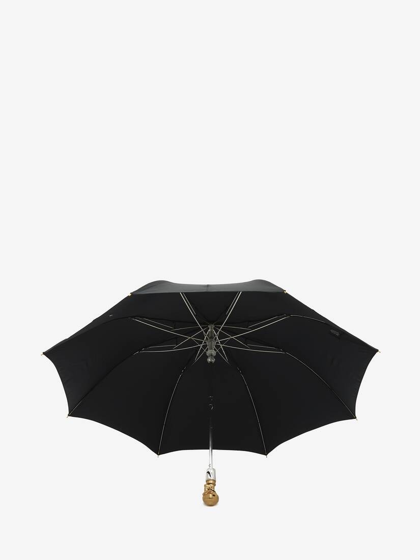 Skull Folded Umbrella in Black - 3