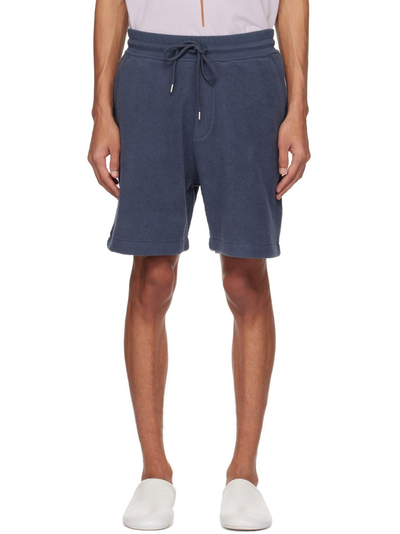 Blue Embroidered Shorts 1