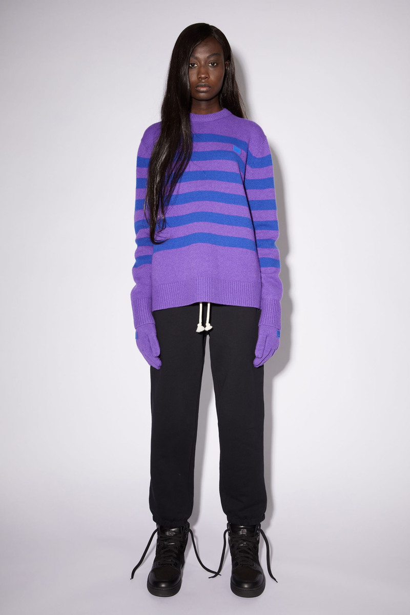 Acne Studios Striped sweater - Purple/blue | REVERSIBLE