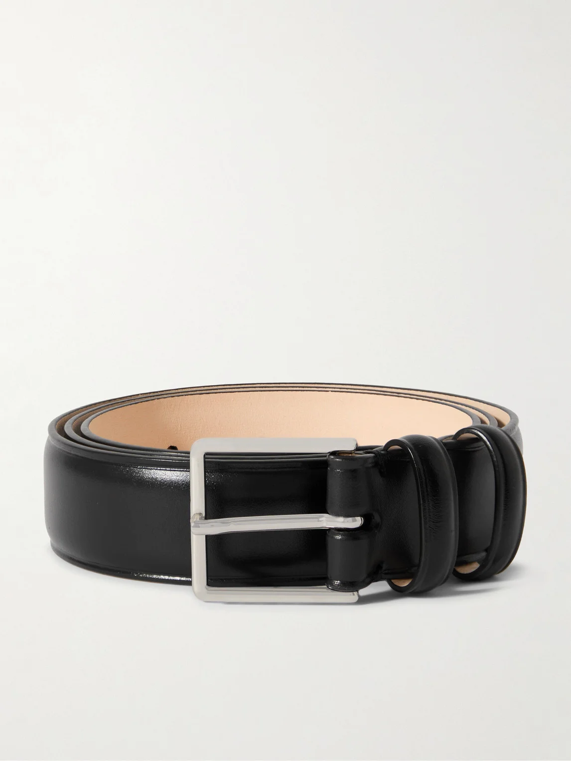 3cm Glossed-Leather Belt - 1