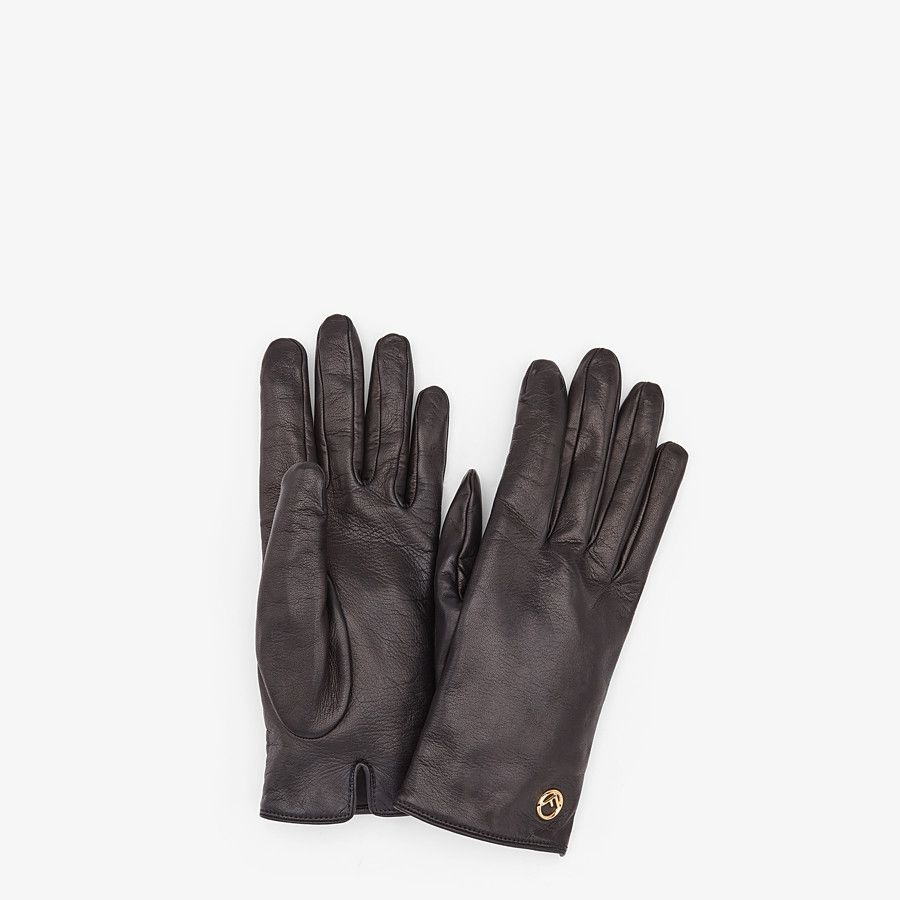Black nappa leather gloves - 1