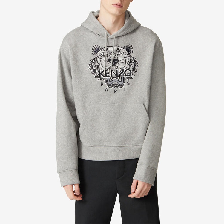 Men's KENZO FW20 Tiger Head Embroidered Cotton Pearl Gray FA65SW3114XV-94 - 3