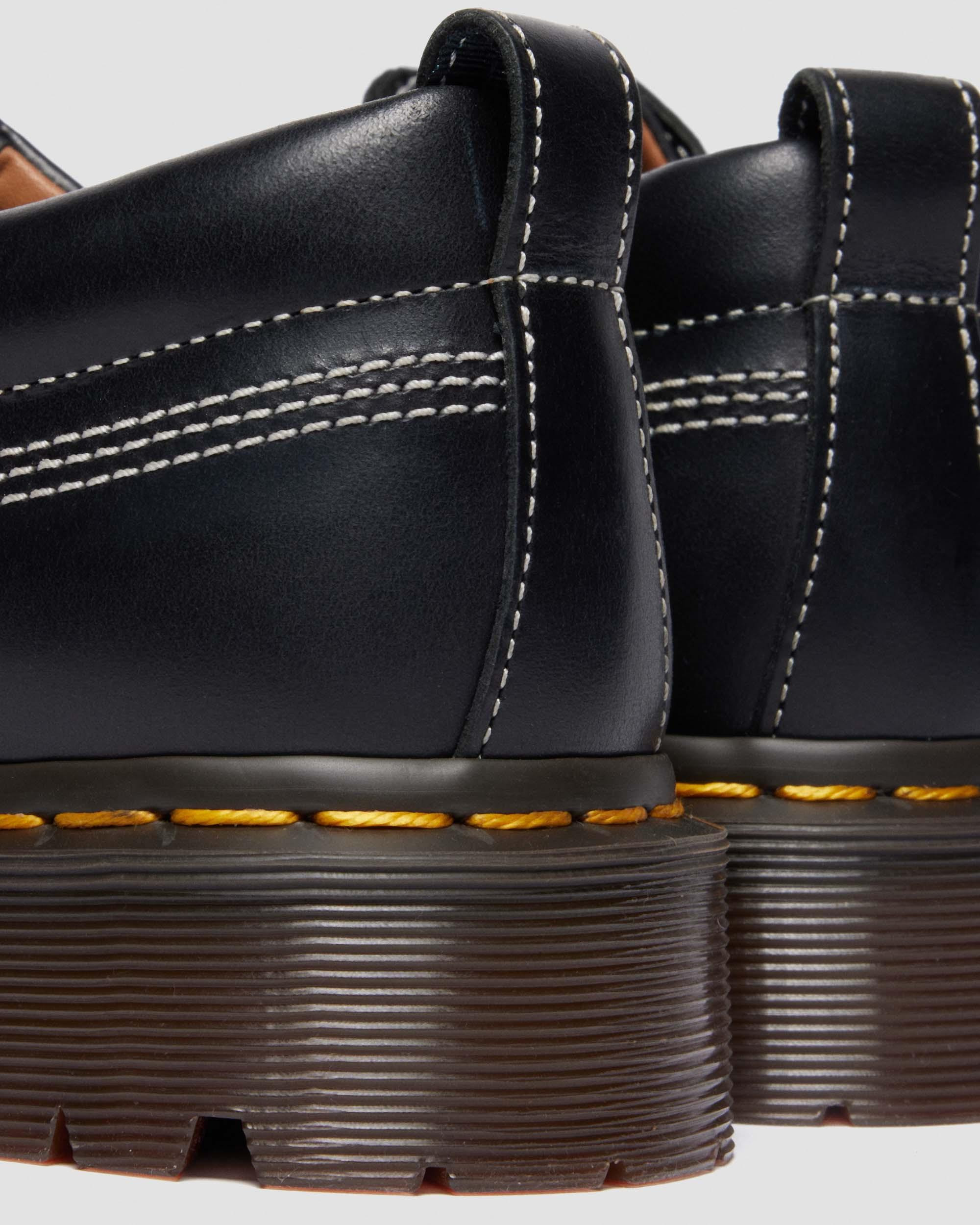 Lowell Leather & Jacquard Lace Up Moc Toe Shoes - 4