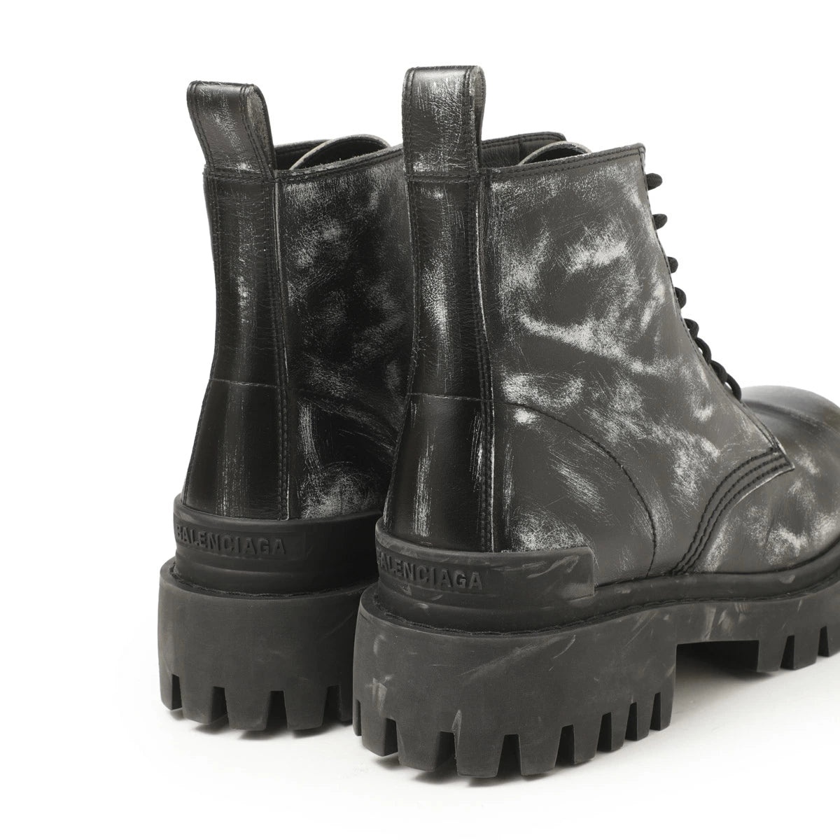 Balenciaga Strike Ankle Boots 'Washed Out Black Leather' 589338WBEF19010 - 4