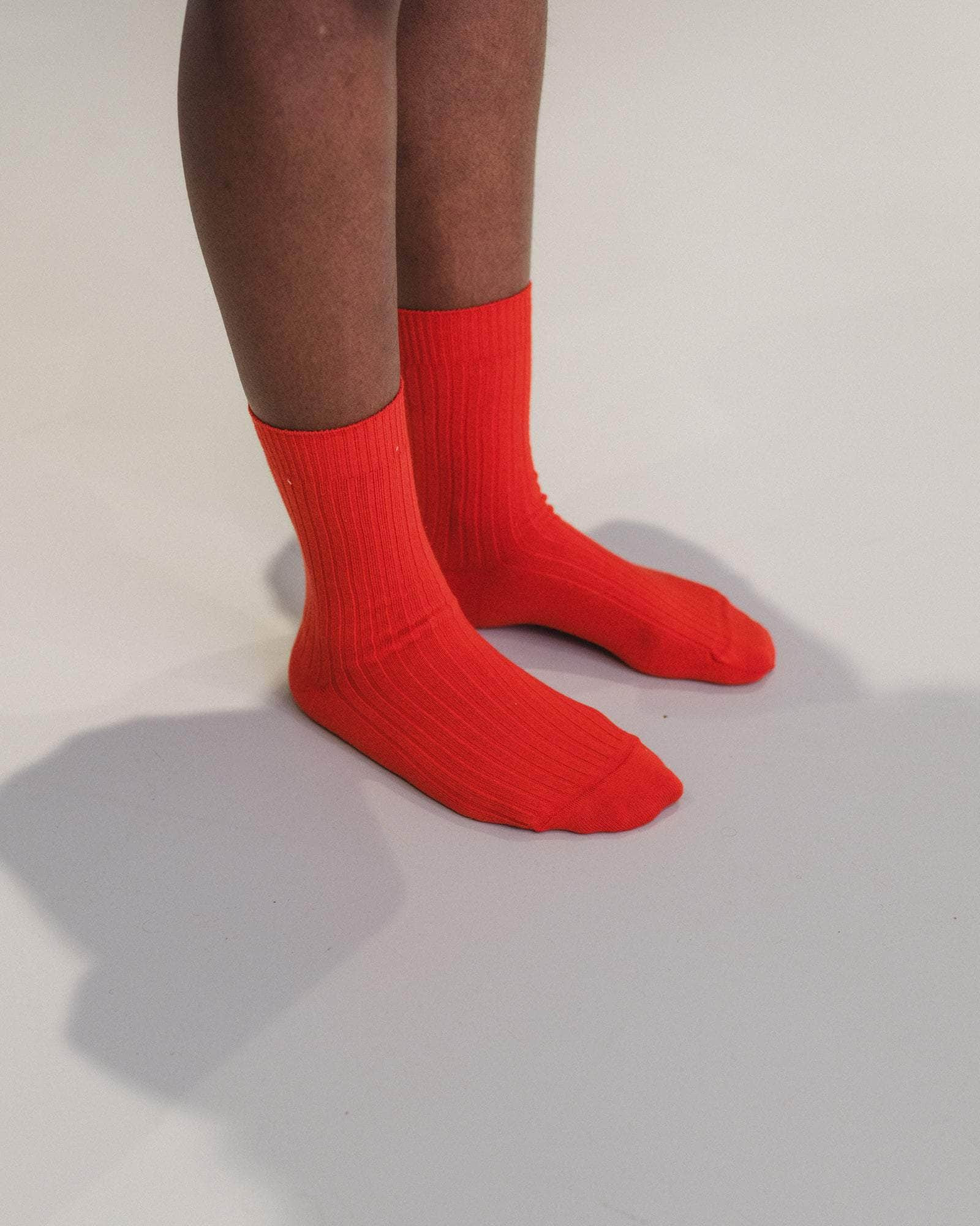 Pack - 3 Rib Overankle Socks - Textured Organic Cotton - 2