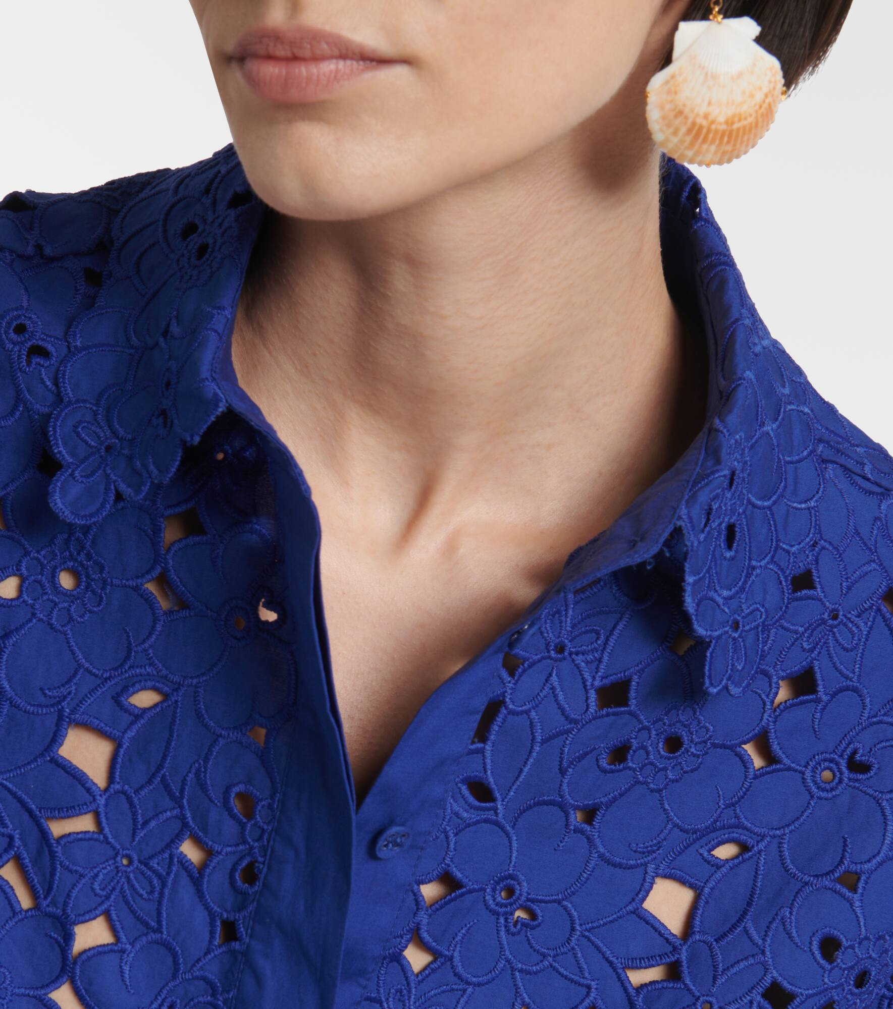 Zaffre broderie anglaise cotton shirt - 4