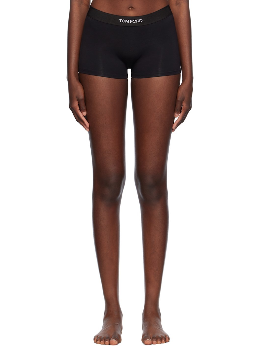 Black Modal Signature Boy Shorts - 1