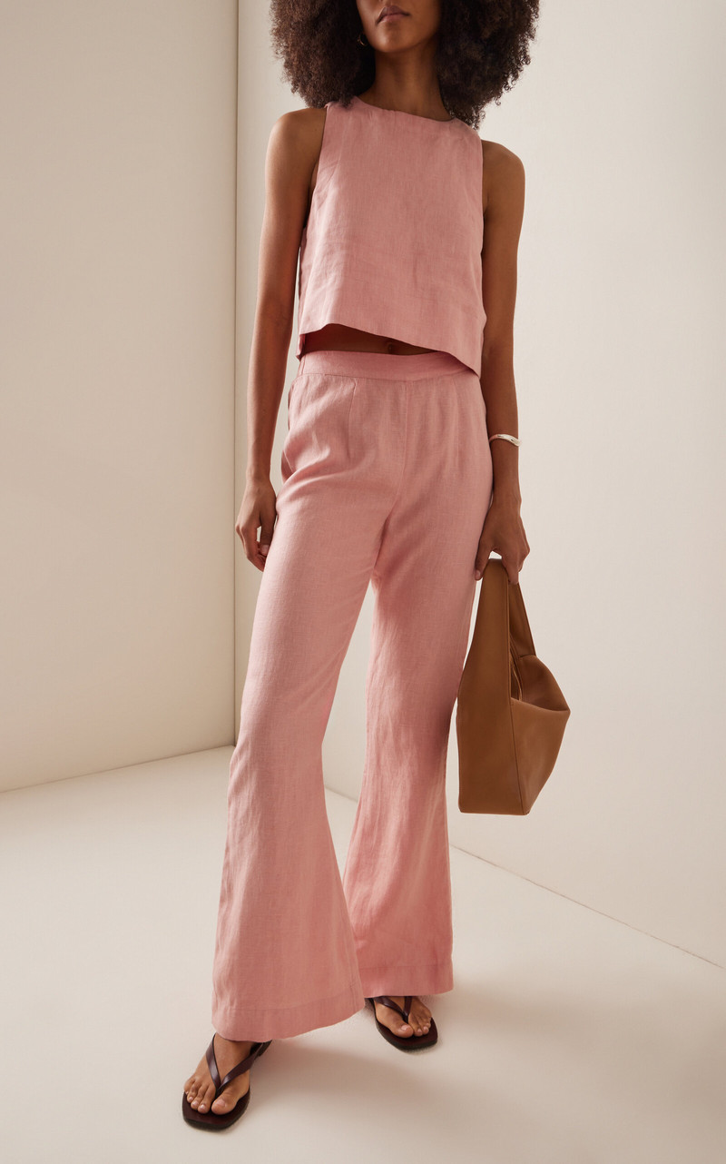 POSSE Tia Linen Trousers pink outlook