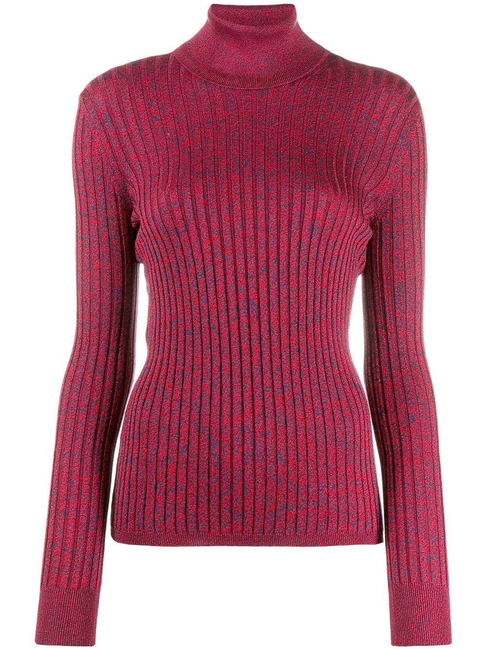 turtle neck ribbed sweater - 1