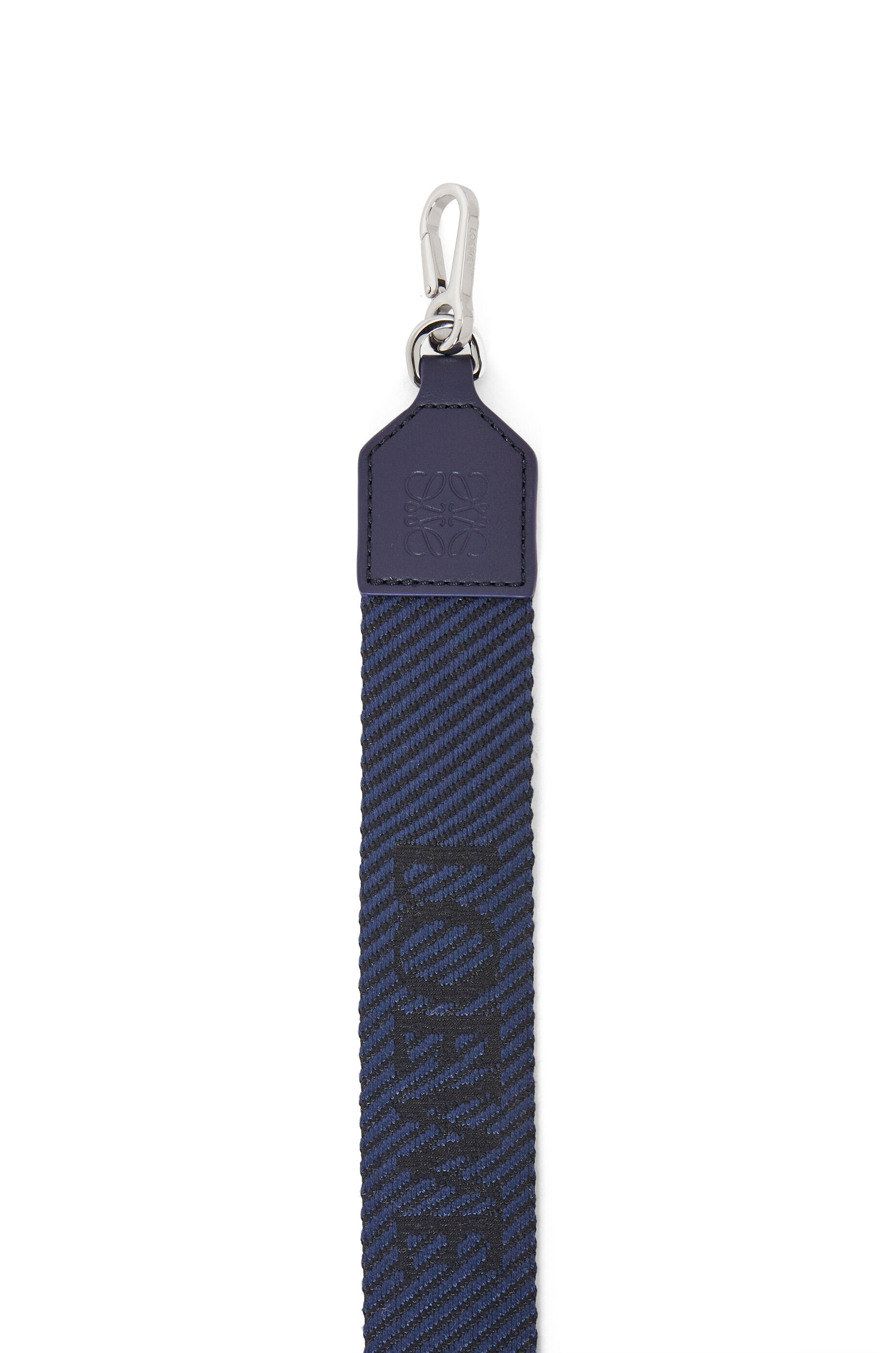 LOEWE chevron webbing strap in wool and calfskin - 2