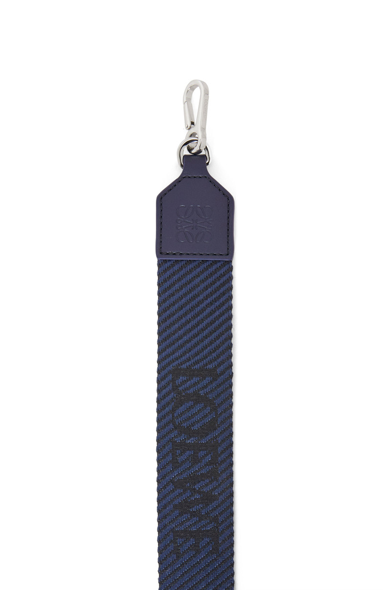 Loewe LOEWE chevron webbing strap in wool and calfskin outlook