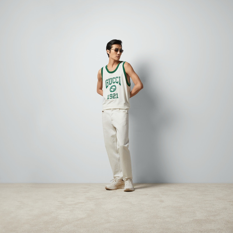 GUCCI Cotton jersey tank top outlook