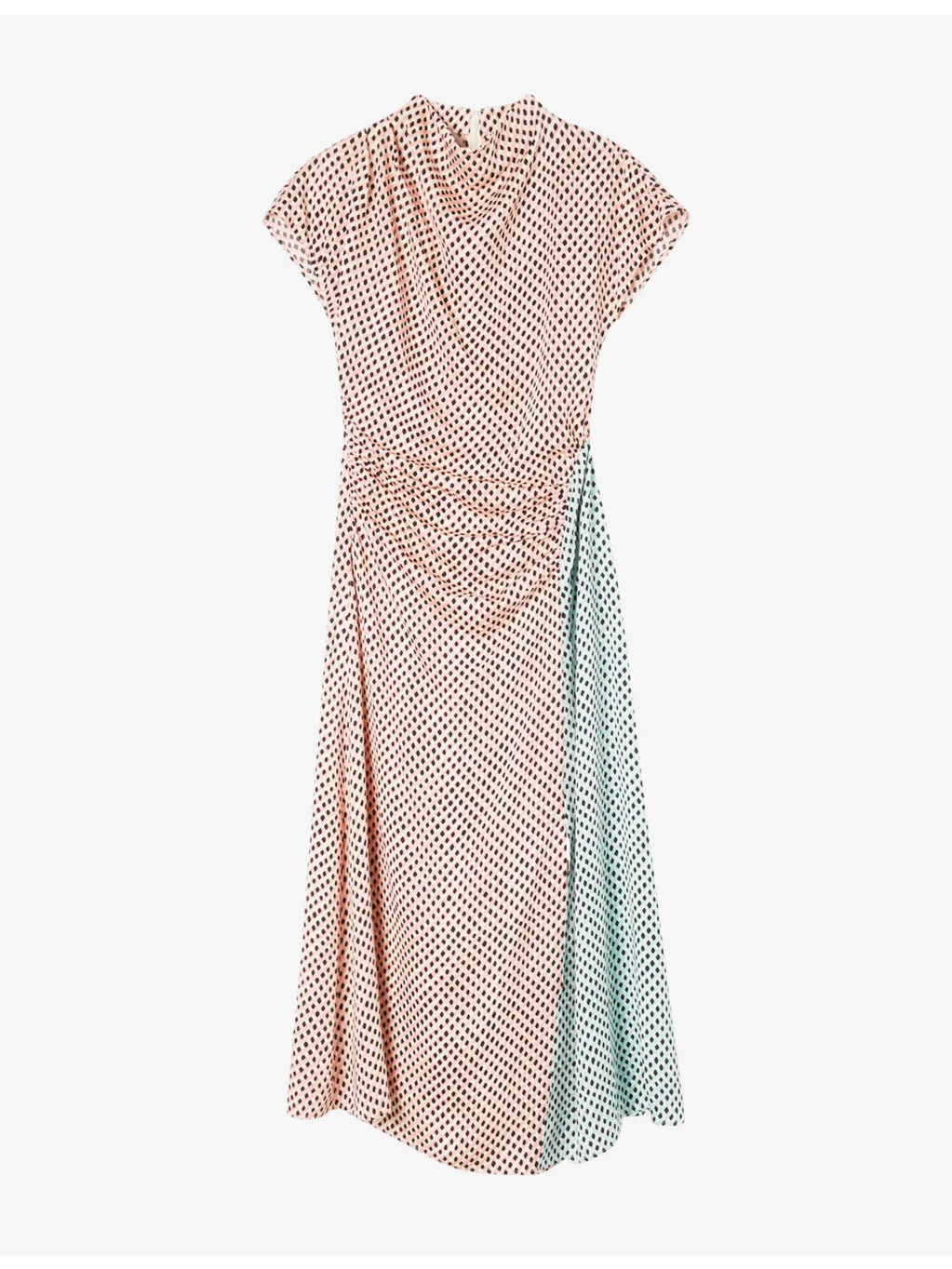 Cowl-Neck Graphic-Print Woven Midi Dress - 1