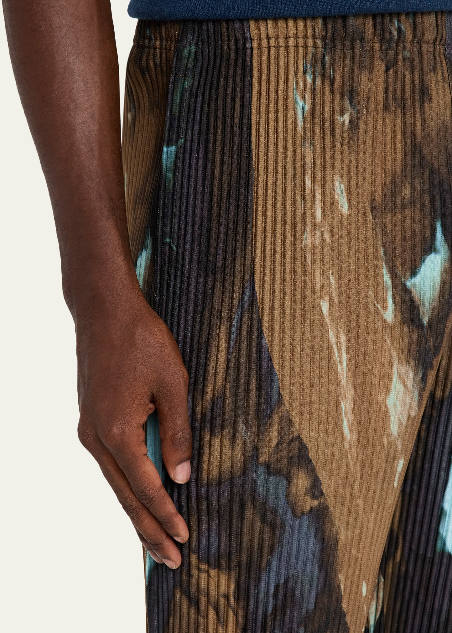 Men's Multi-Agate Pleated Pull-On Pants - 5