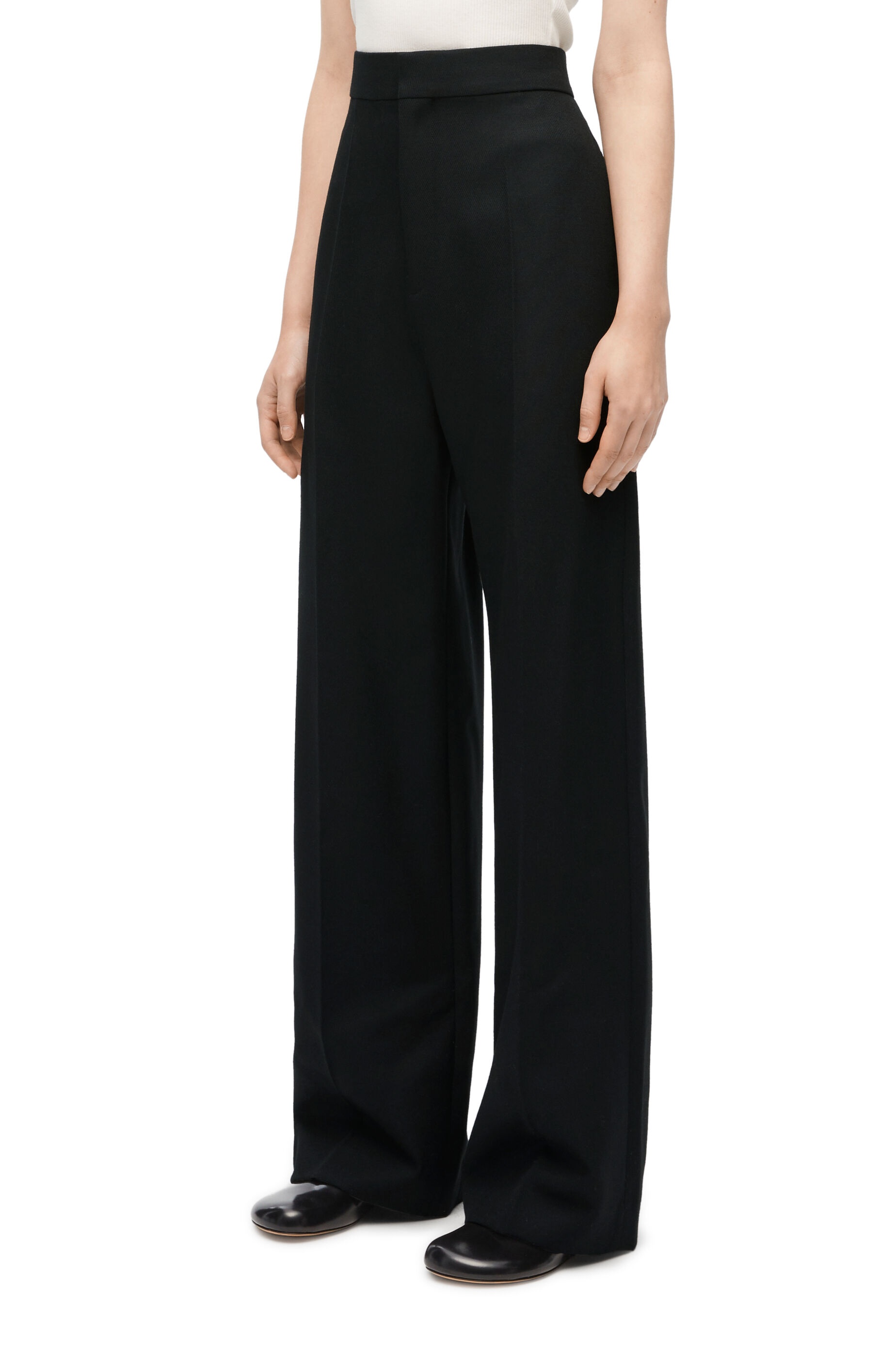 High waisted trousers in wool - 3