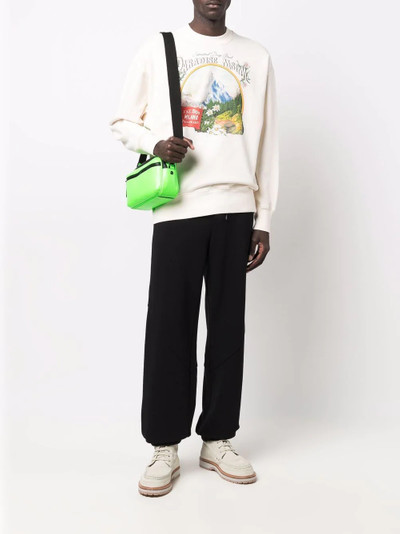 MSGM logo-embroidered cotton track pants outlook