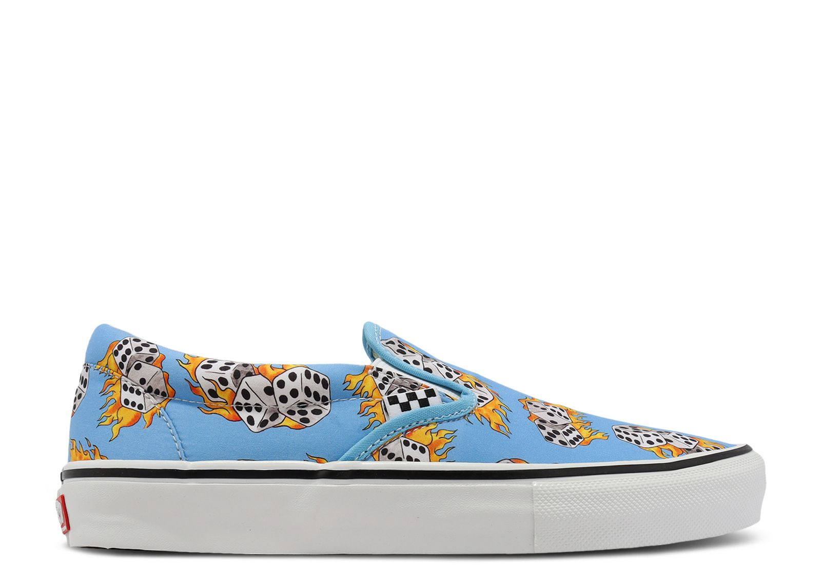 SKATE SLIP-ON 'BLUE FLAME DICE' - 1