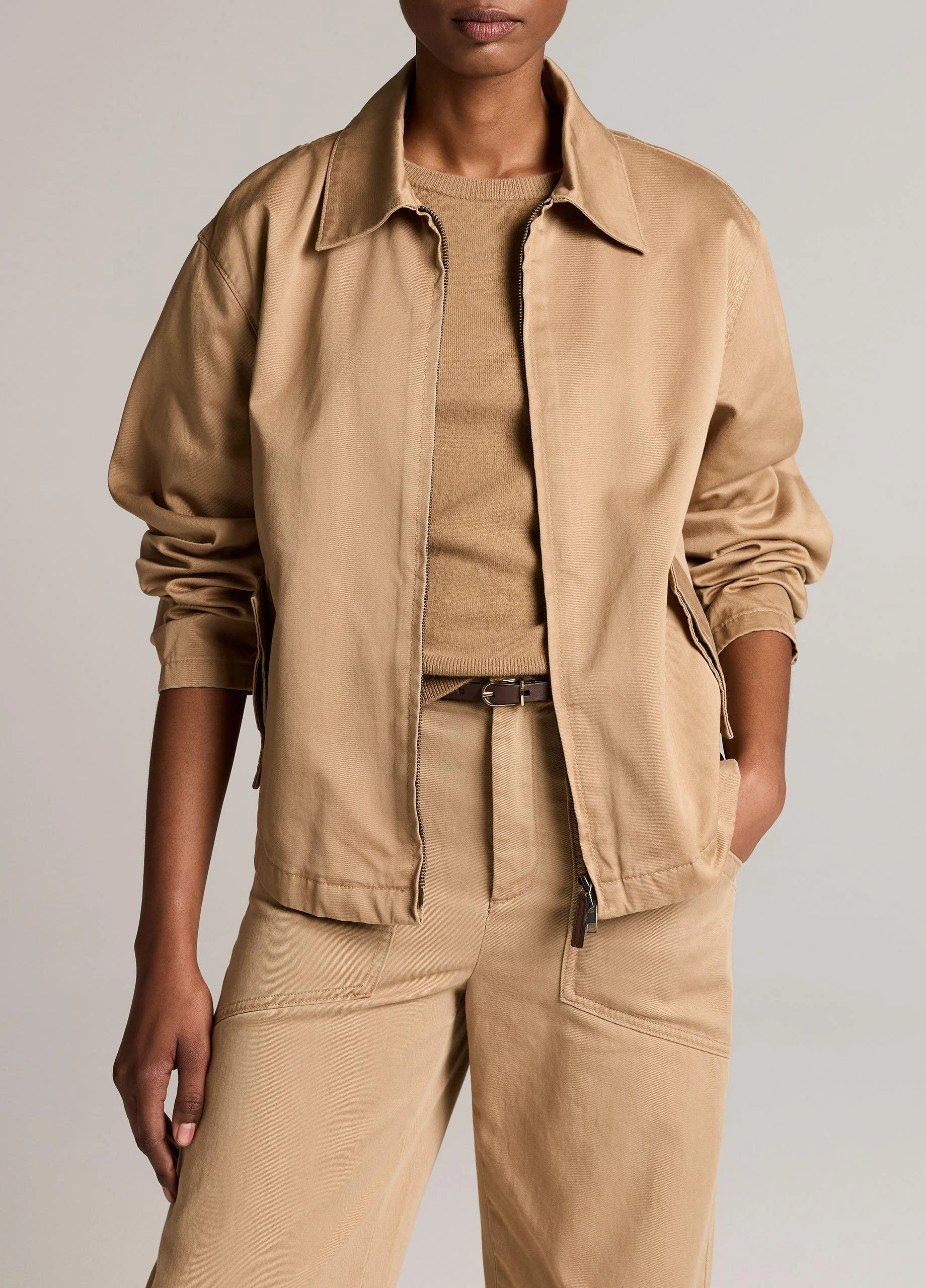 Washed Cotton Twill Jacket - 1