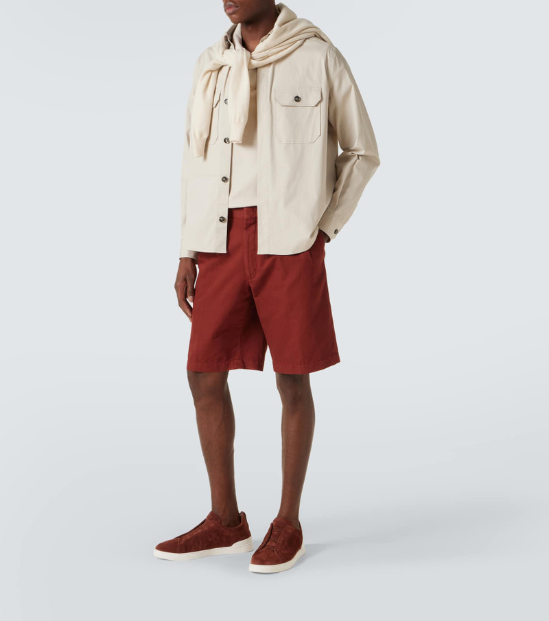 ZEGNA Triple Stitch slip-on suede sneakers outlook