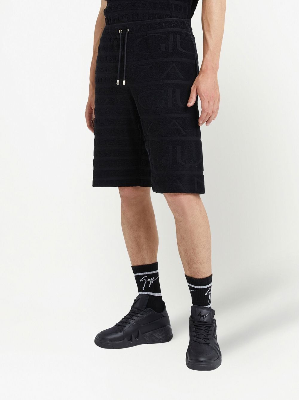 logo terry-cloth Bermuda shorts - 3