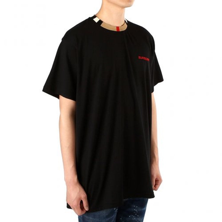 Burberry Detail Collar Short Sleeve Black 8007695-A1189 - 4