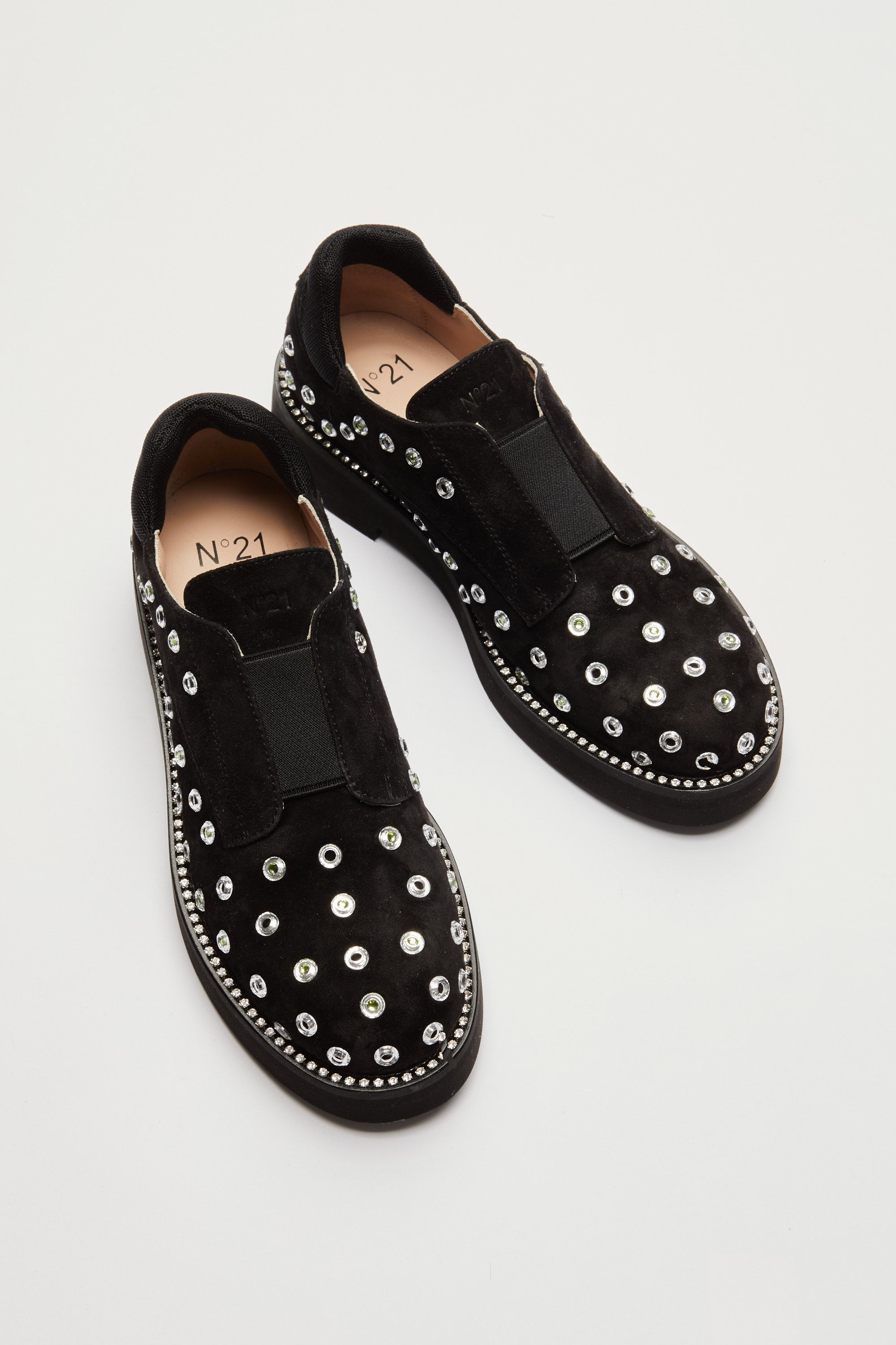 SUEDE DERBY SHOES WITH STUDS - 5