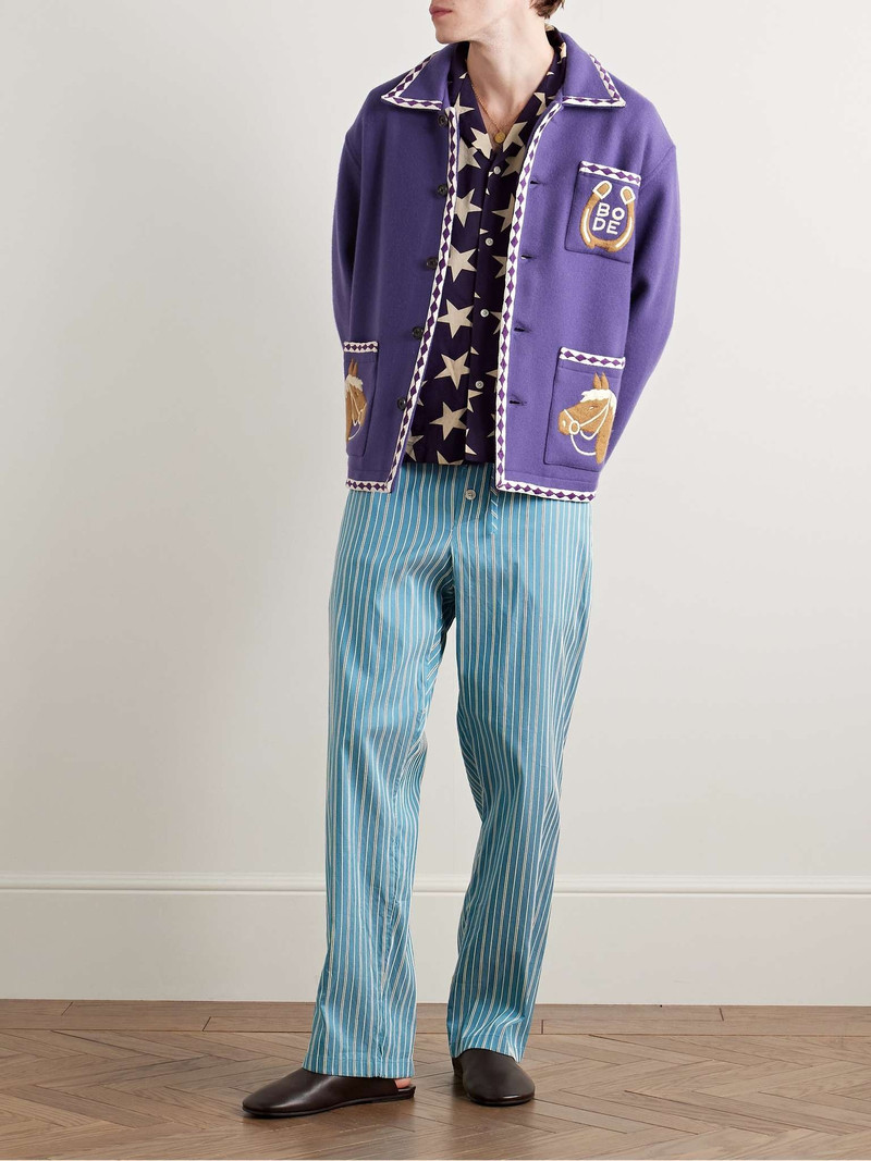 BODE Bronco Embroidered Appliquéd Merino Wool-Felt Jacket outlook