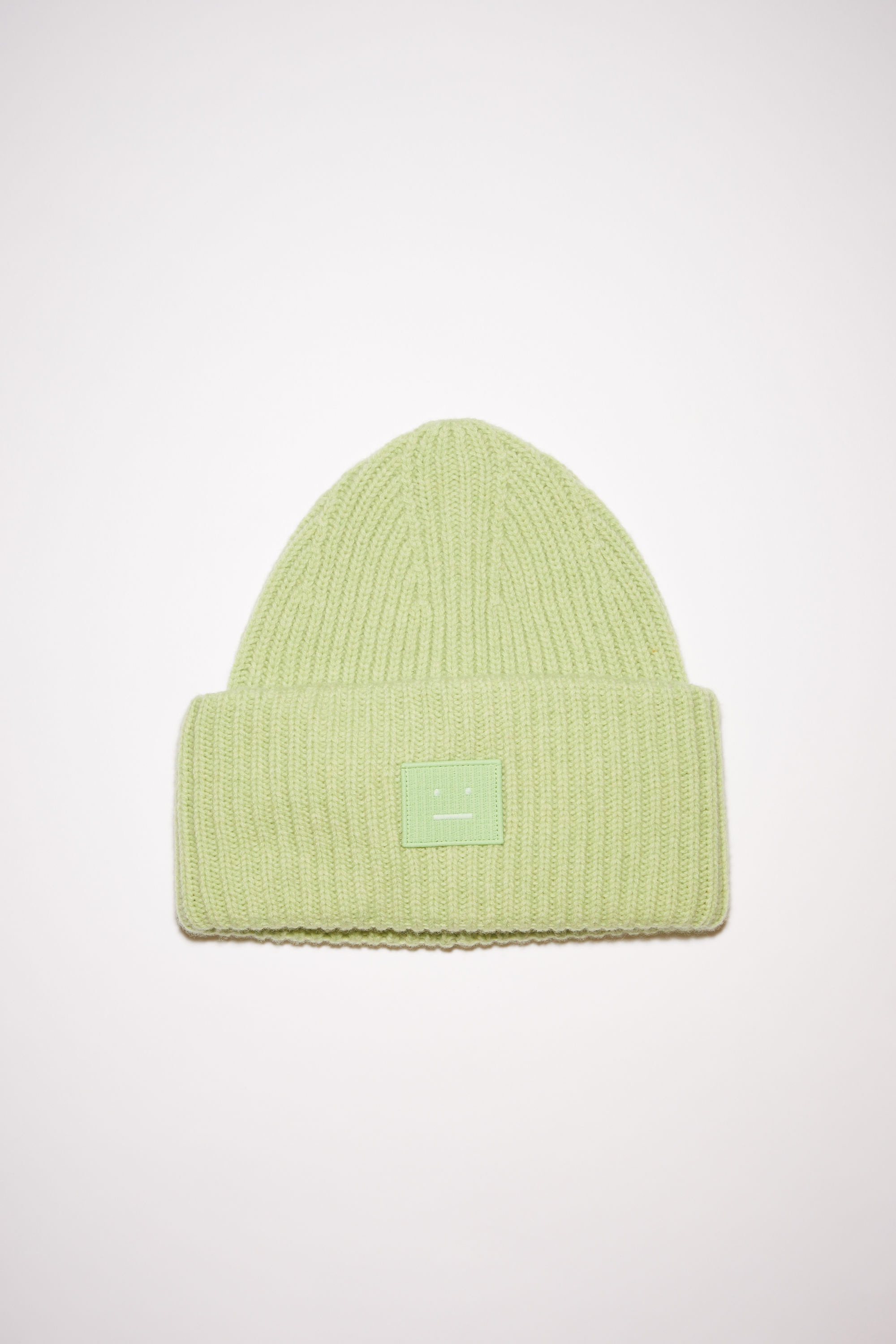 Large face logo beanie - Pale green melange - 1