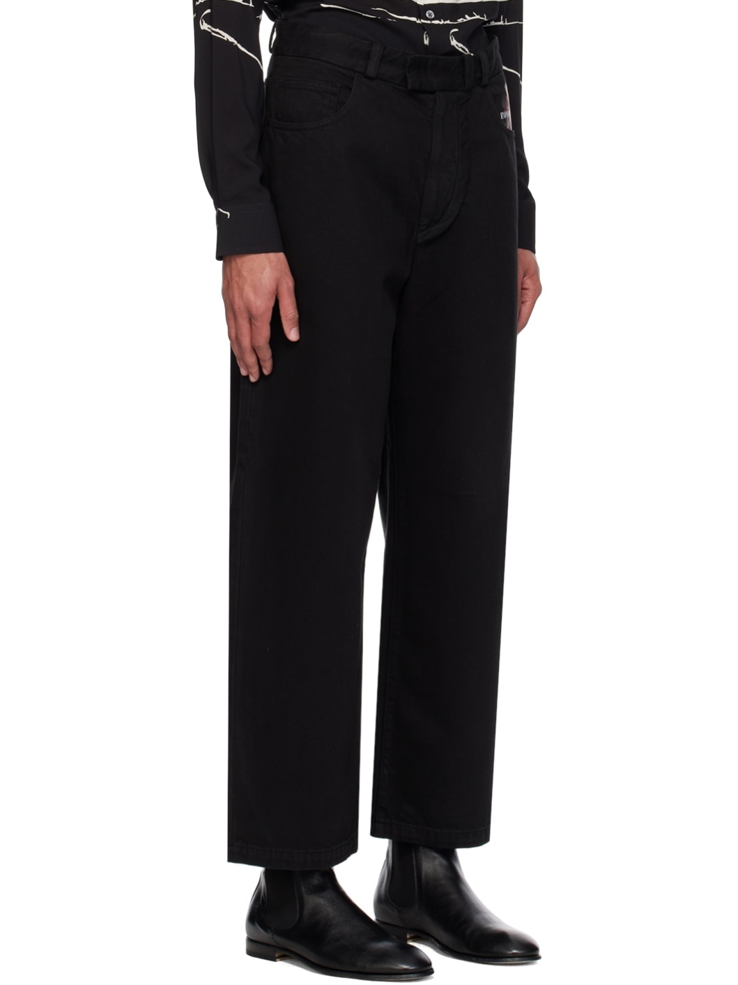 Black Bonded Jeans - 2