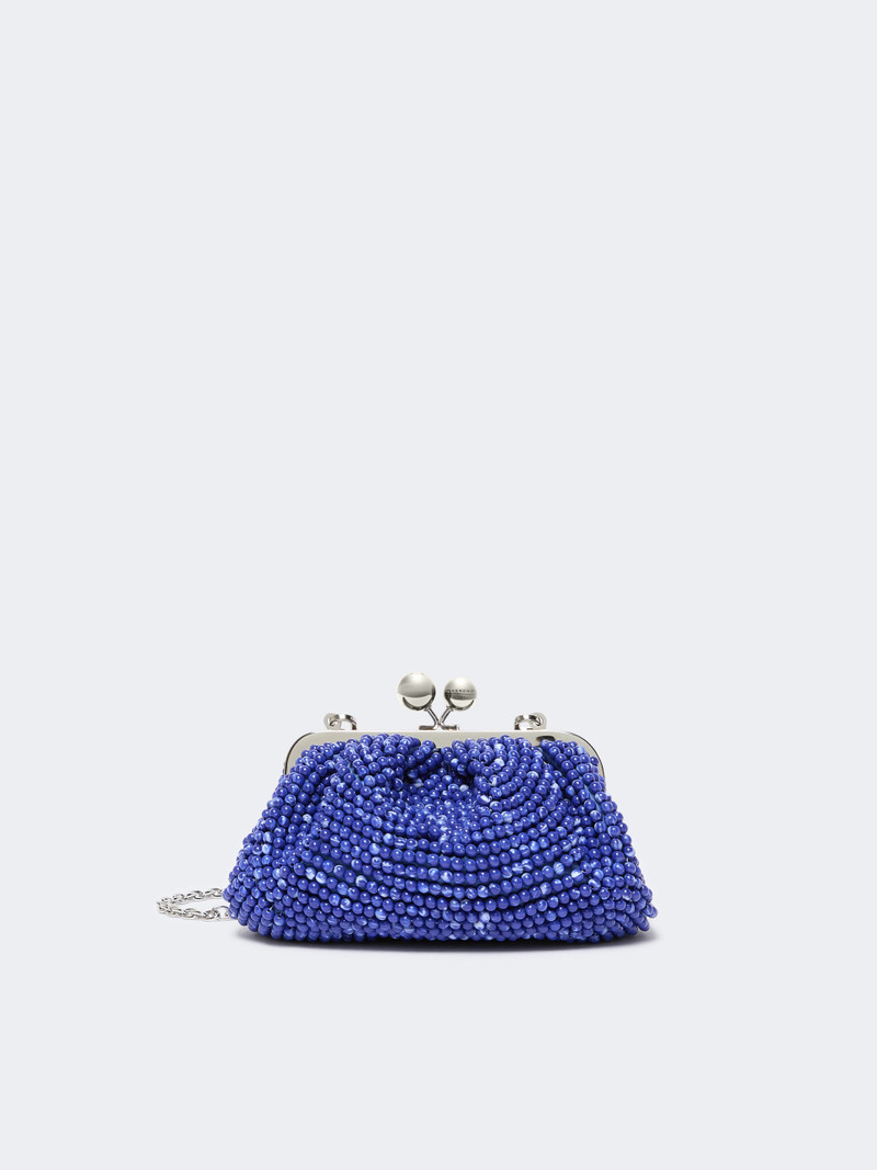 ESCHIMO Small Pasticcino Bag with embroidered resin pearls - MIDNIGHTBLUE 1