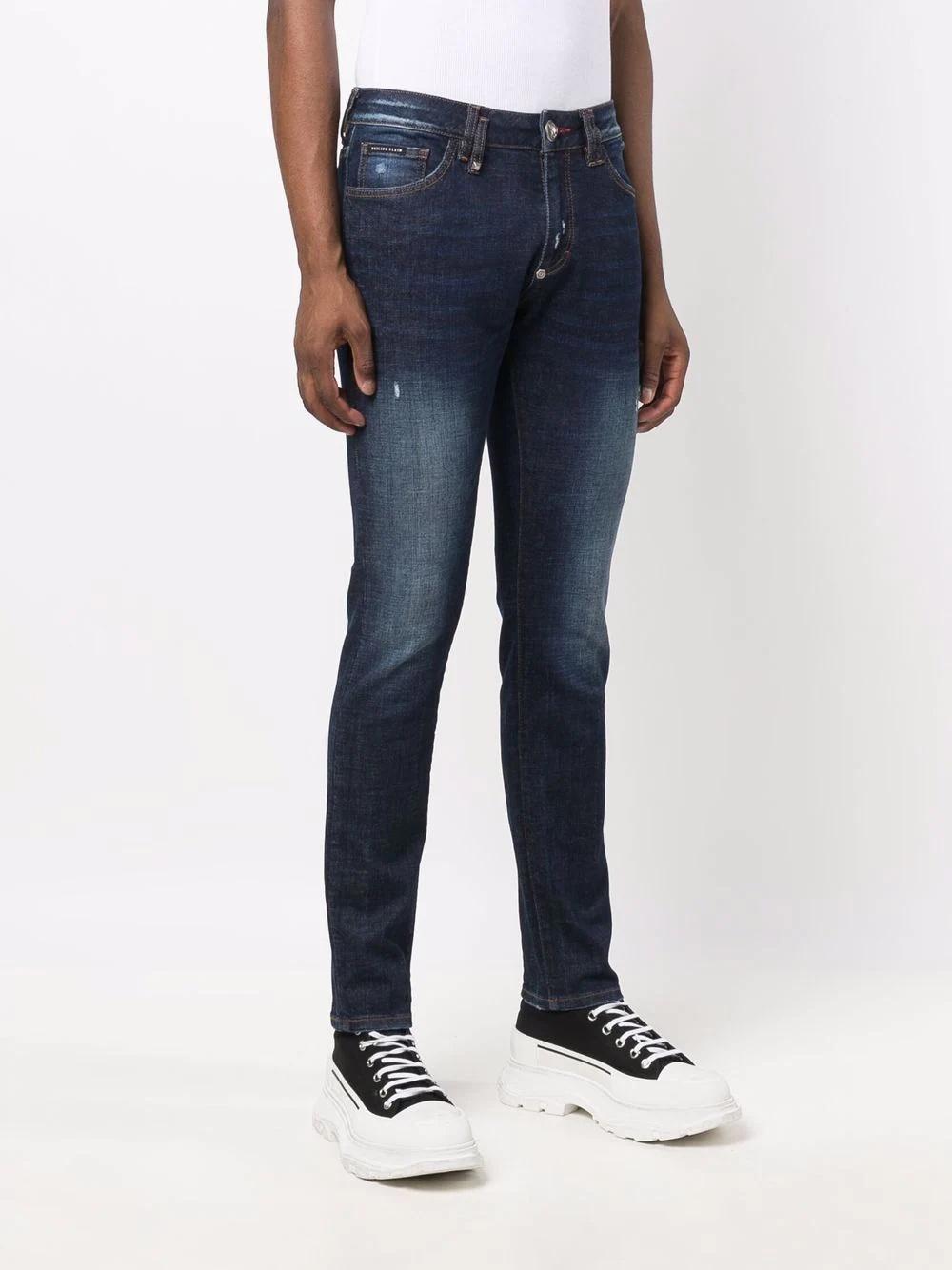 straight-cut denim jeans - 3