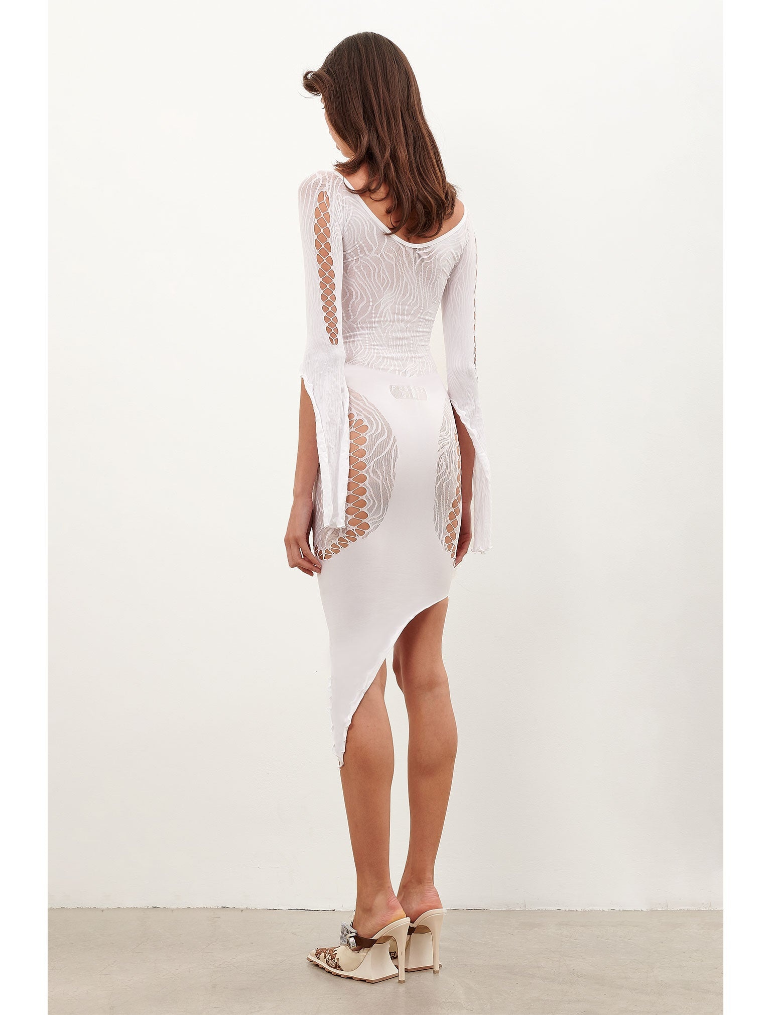 CHARLOTTE DRESS OPTIC WHITE - 5